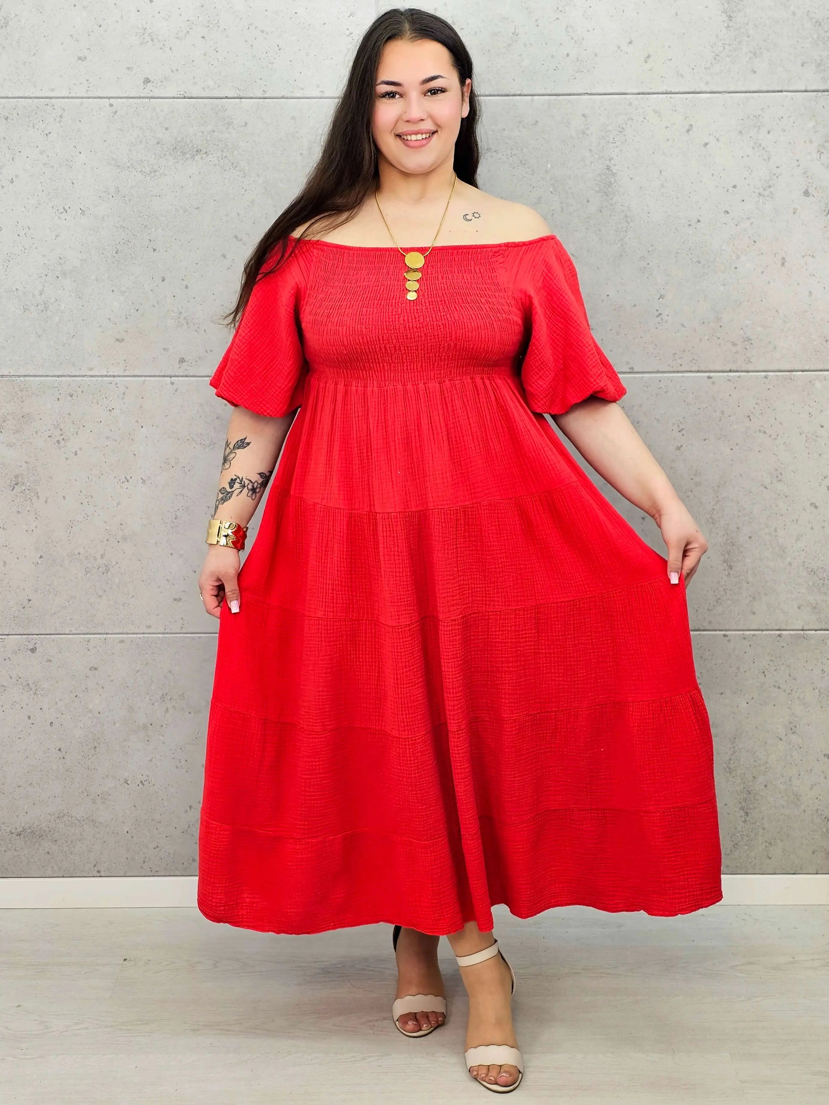 Muślinowa Sukienka Hiszpanka Plus Size StylowaXL – Lekkość i Styl na Lato Stylowa XL