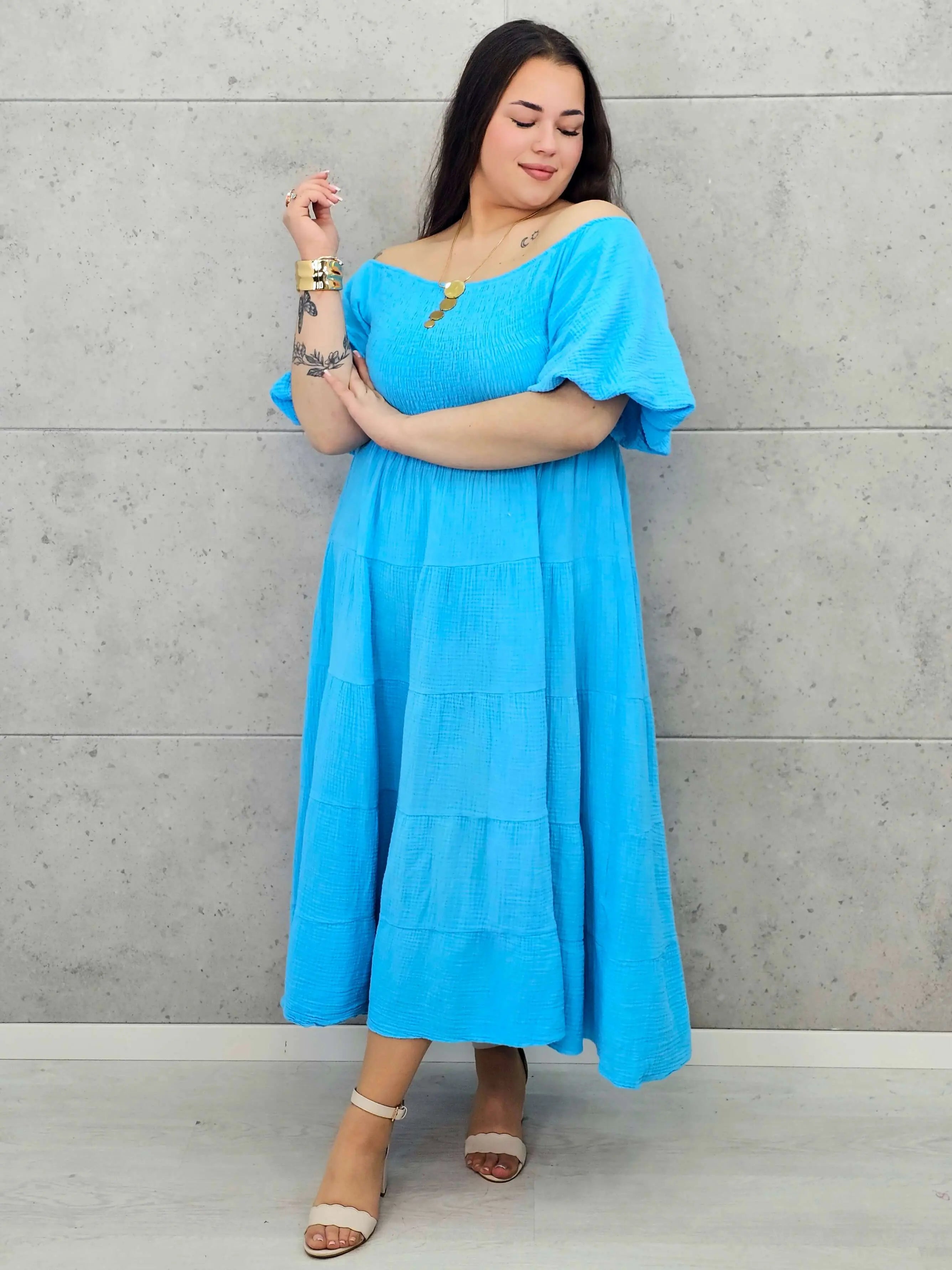 Muślinowa Sukienka Hiszpanka Plus Size StylowaXL – Lekkość i Styl na Lato Stylowa XL