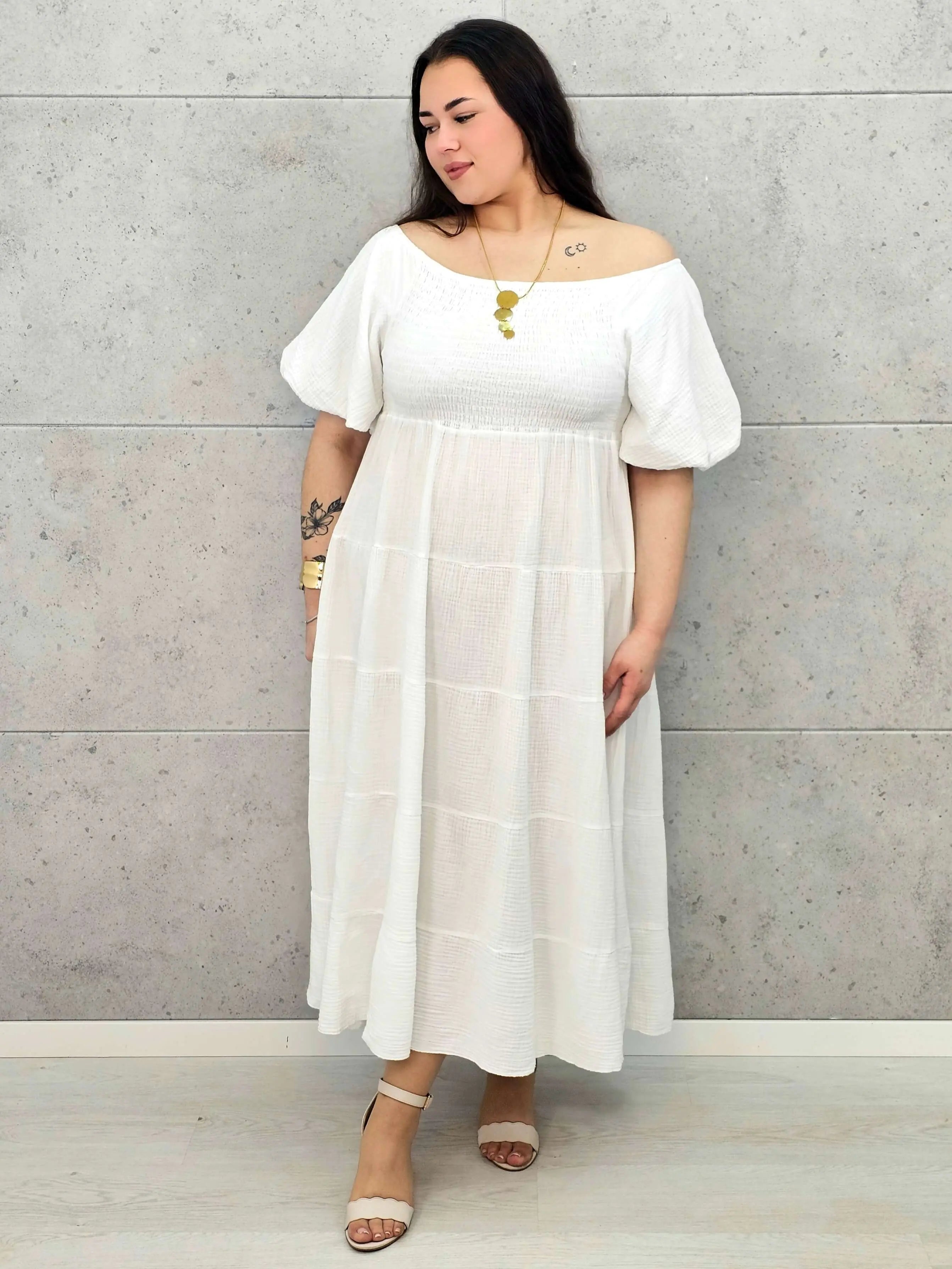 Muślinowa Sukienka Hiszpanka Plus Size StylowaXL – Lekkość i Styl na Lato Stylowa XL