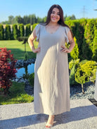 Muślinowa sukienka z falbankami i wiązaniem na plecach Stylowa XL