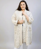 Narzutka lniana plus size z haftem – lekka i przewiewna narzutka XXL dla kobiet Stylowa XL