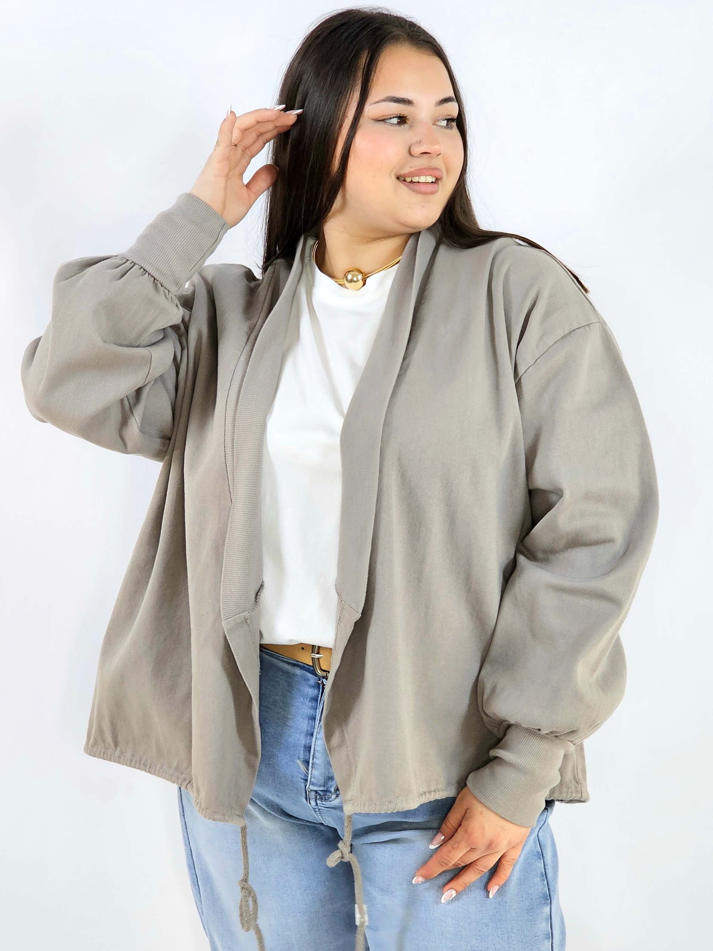 Narzutka plus size lekka oversize wiązana wygodna i stylowa Stylowa XL