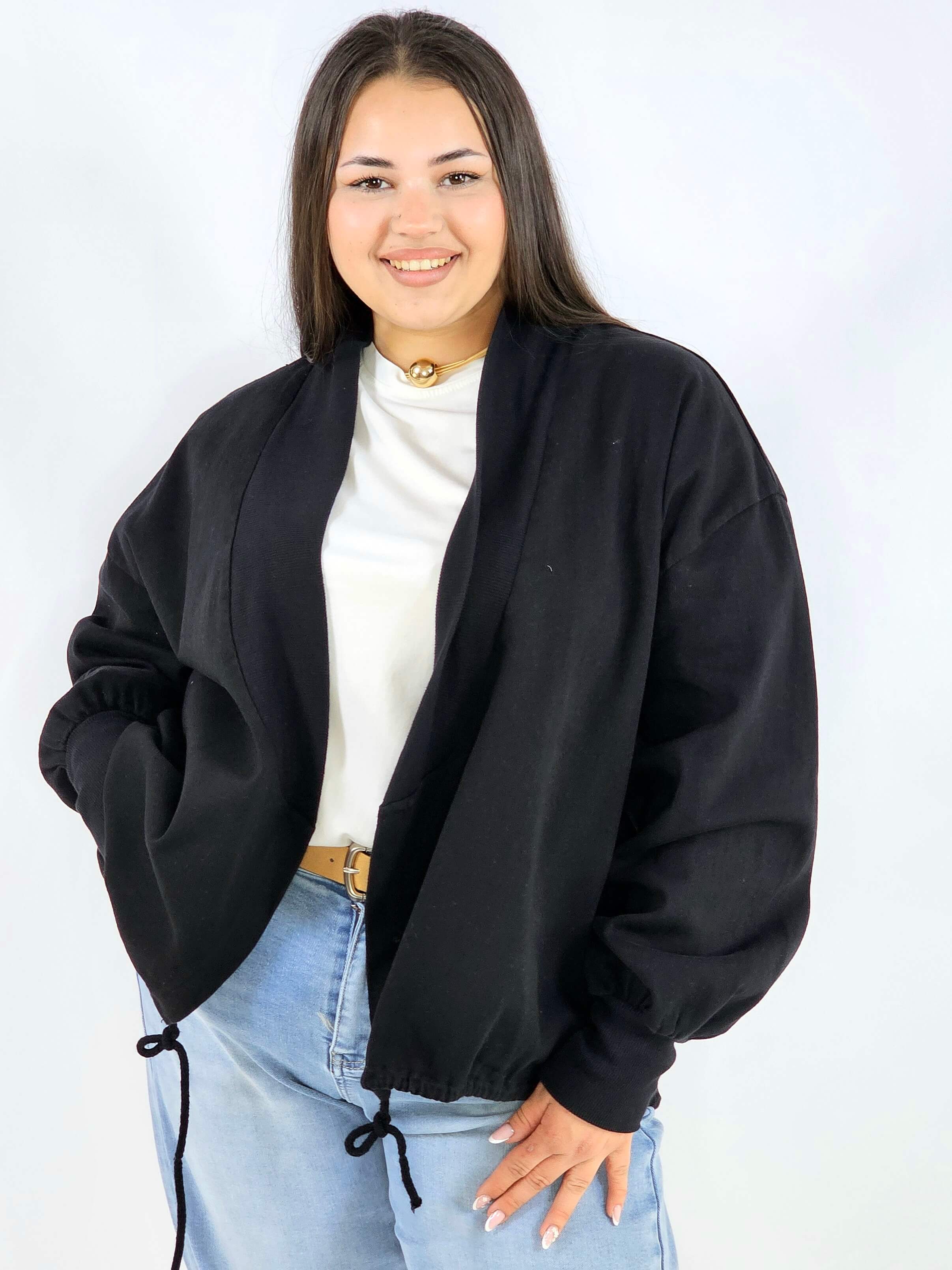 Narzutka plus size lekka oversize wiązana wygodna i stylowa Stylowa XL