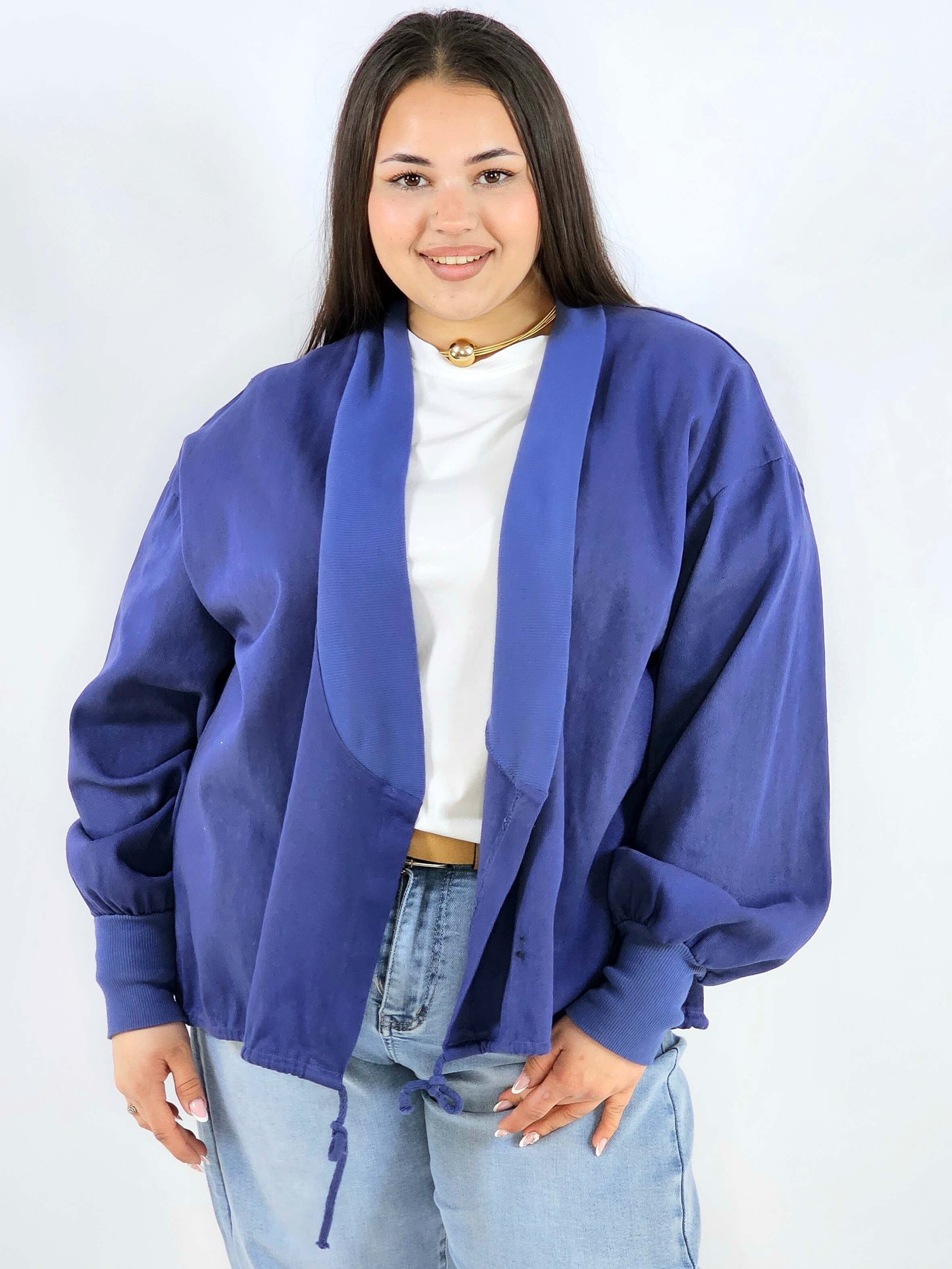 Narzutka plus size lekka oversize wiązana wygodna i stylowa Stylowa XL