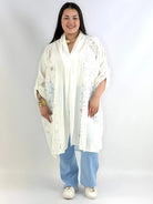 Narzutka plus size lniana z koronką – lekka narzutka XXL w eleganckim stylu Stylowa XL