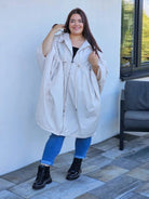 Oversize’owa parka z kapturem Stylowa XL