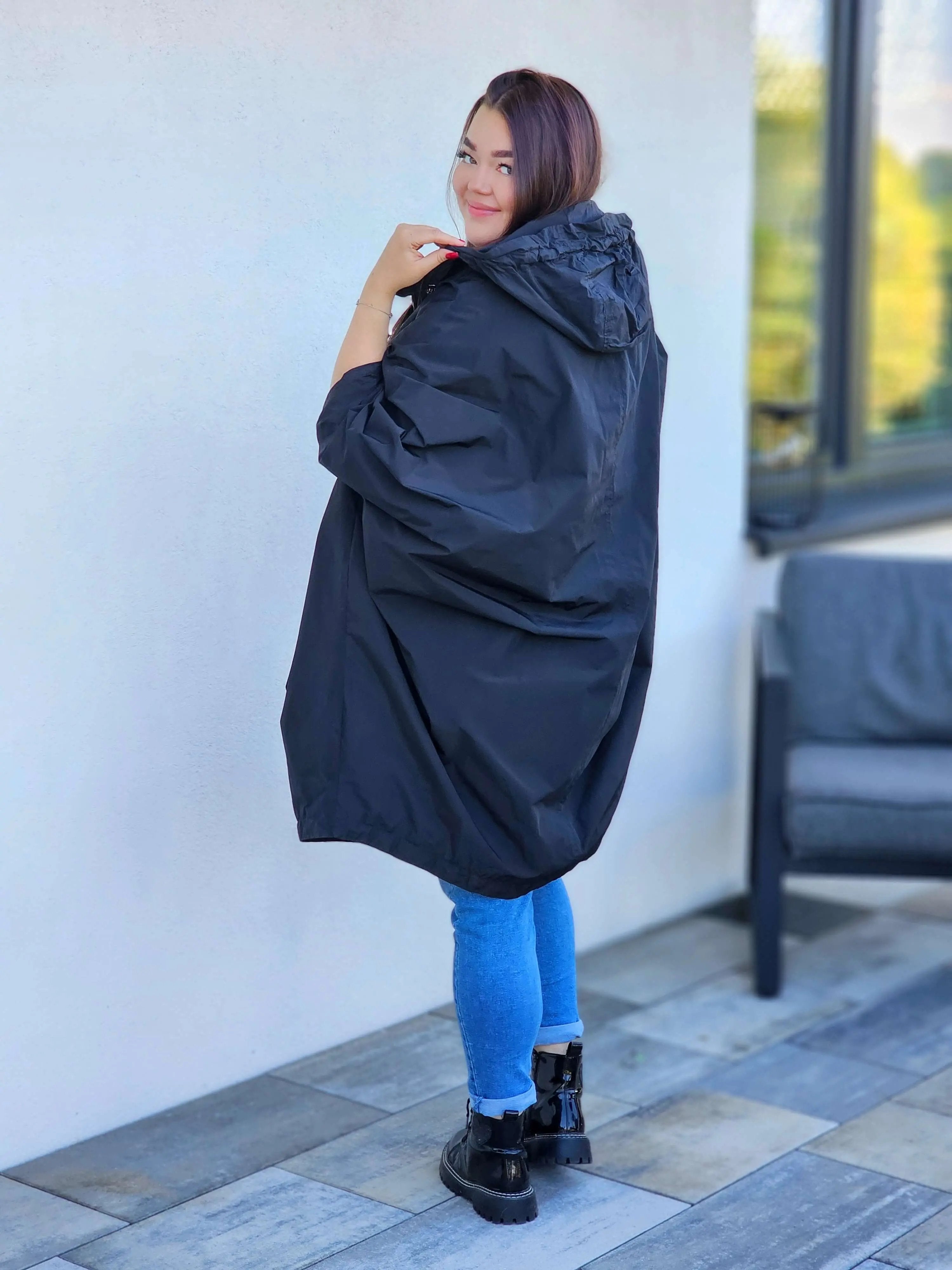 Oversize’owa parka z kapturem Stylowa XL