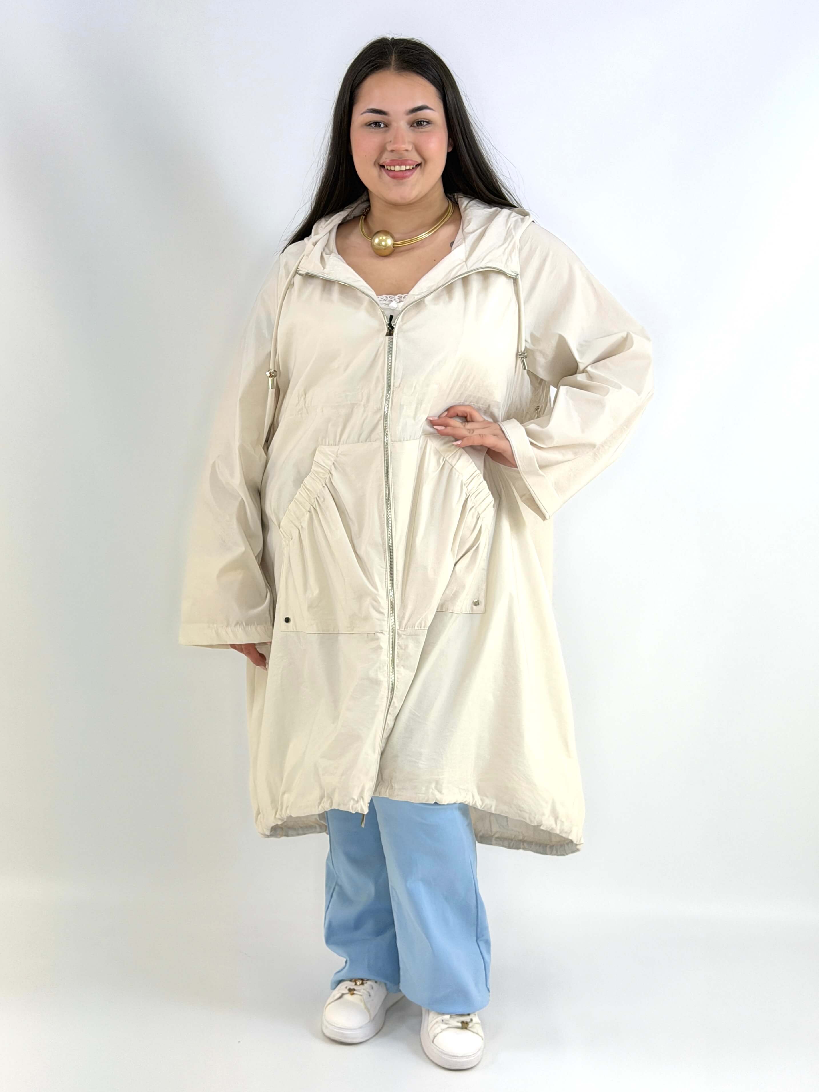 Parka  z kieszeniami Plus Size z Kieszeniami StylowaXL – Styl i Wygoda dla Kobiet XXL Stylowa XL