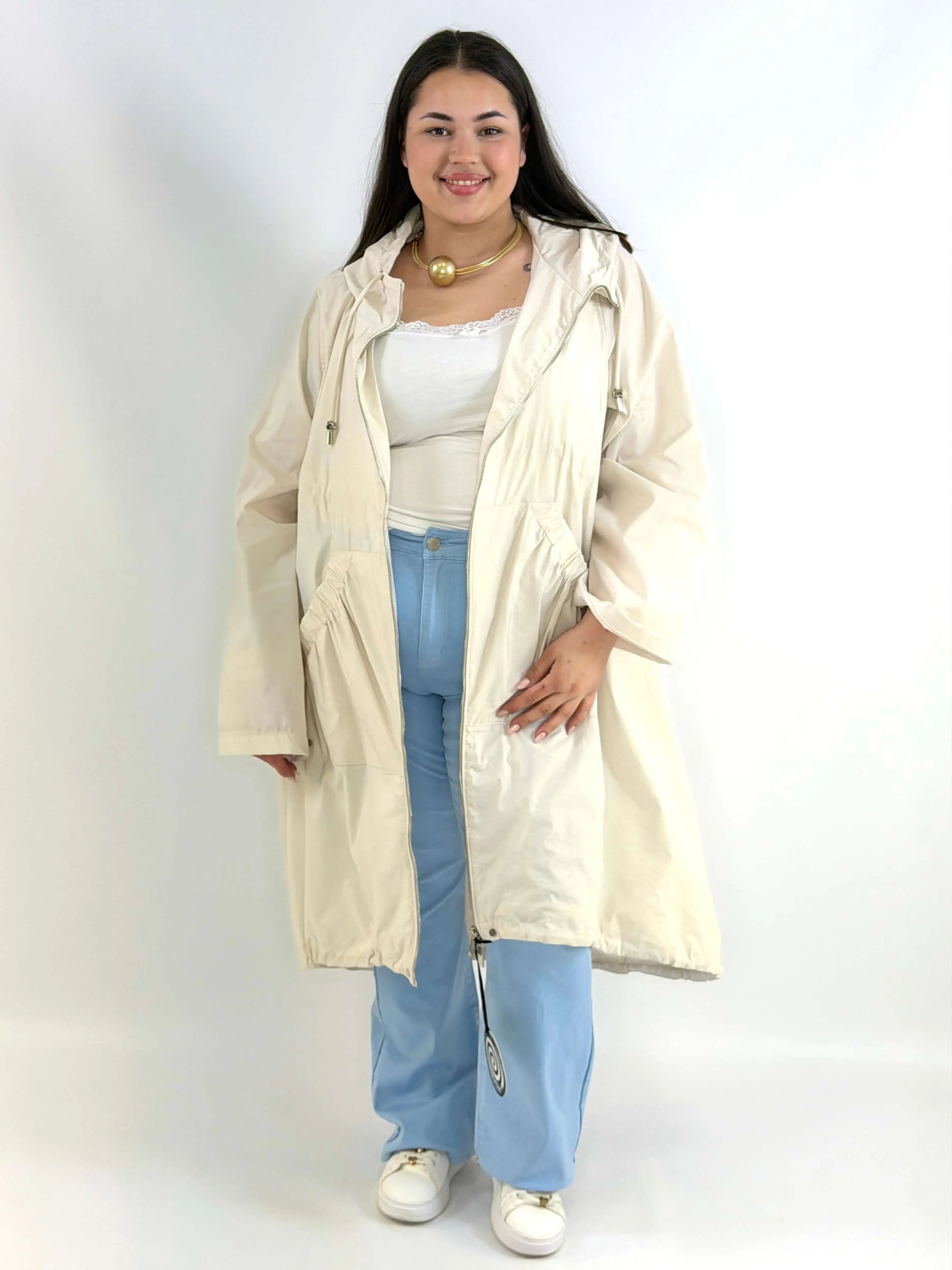 Parka  z kieszeniami Plus Size z Kieszeniami StylowaXL – Styl i Wygoda dla Kobiet XXL Stylowa XL