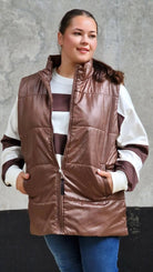 Pikowana kamizelka bez kaptura Stylowa XL