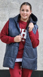 Pikowana kamizelka z kapturem Stylowa XL