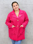 Płaszcz plus size z dużymi kieszeniami – miękki, stylowy, idealny na chłodniejsze dni Stylowa XL
