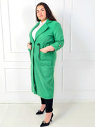 Płaszcz plus size z kieszeniami i regulacją w talii Stylowa XL