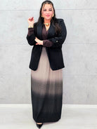 Plisowana spódnica maxi ombre plus size Stylowa XL