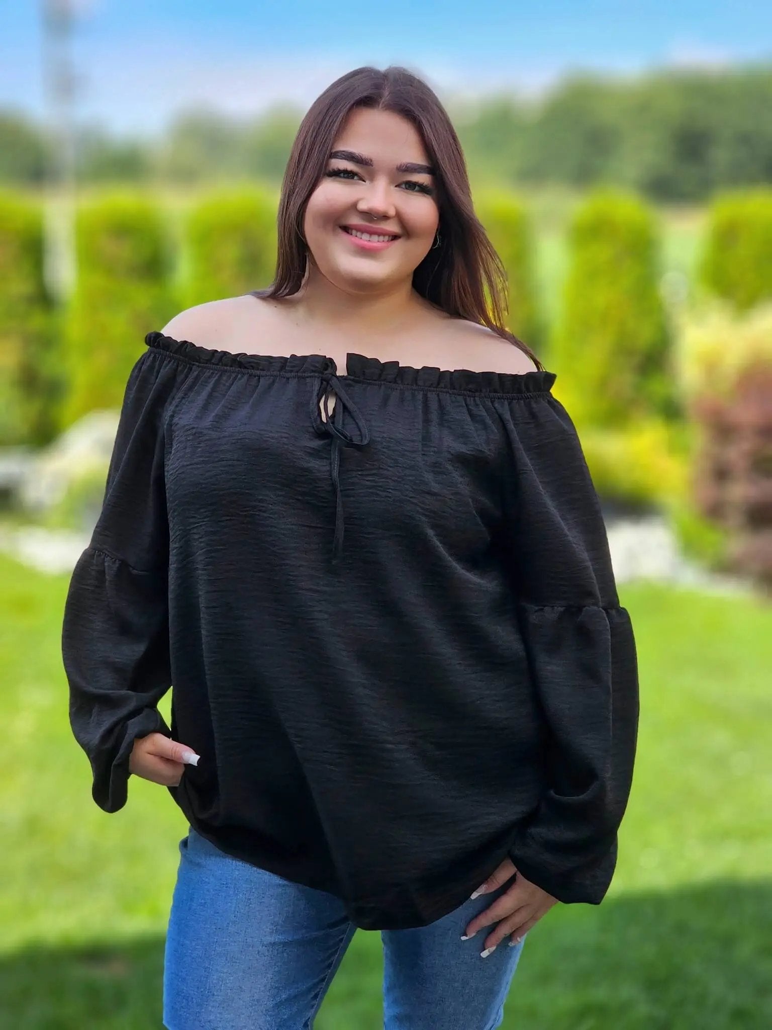 Romantyczna bluzka hiszpanka Stylowa XL