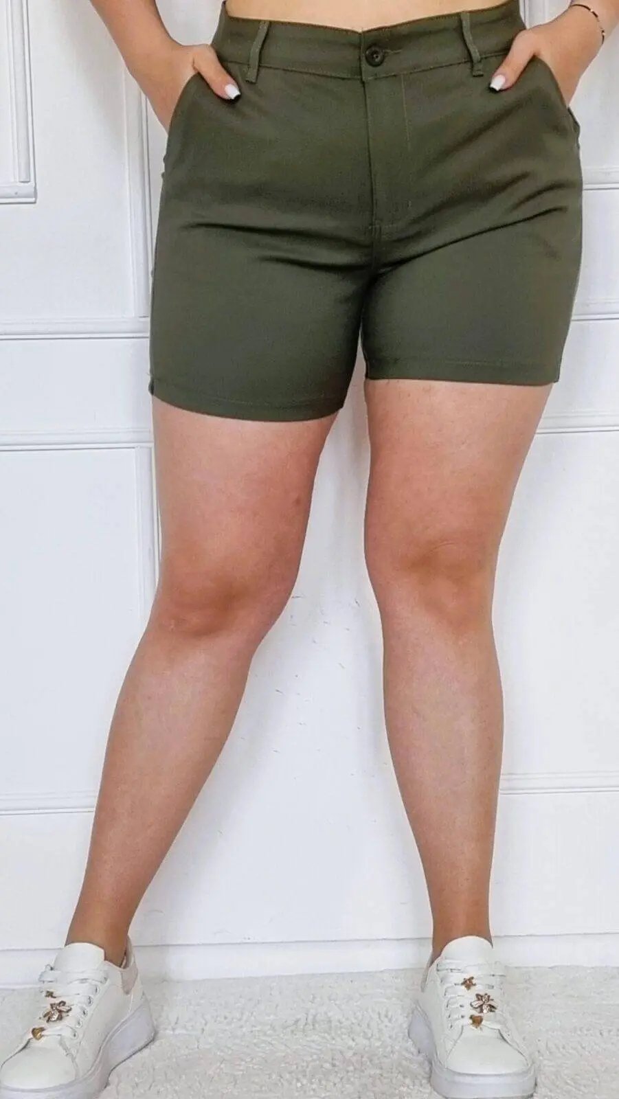 Spodenki z paskiem - różne rozmiary KHAKI Stylowa XL