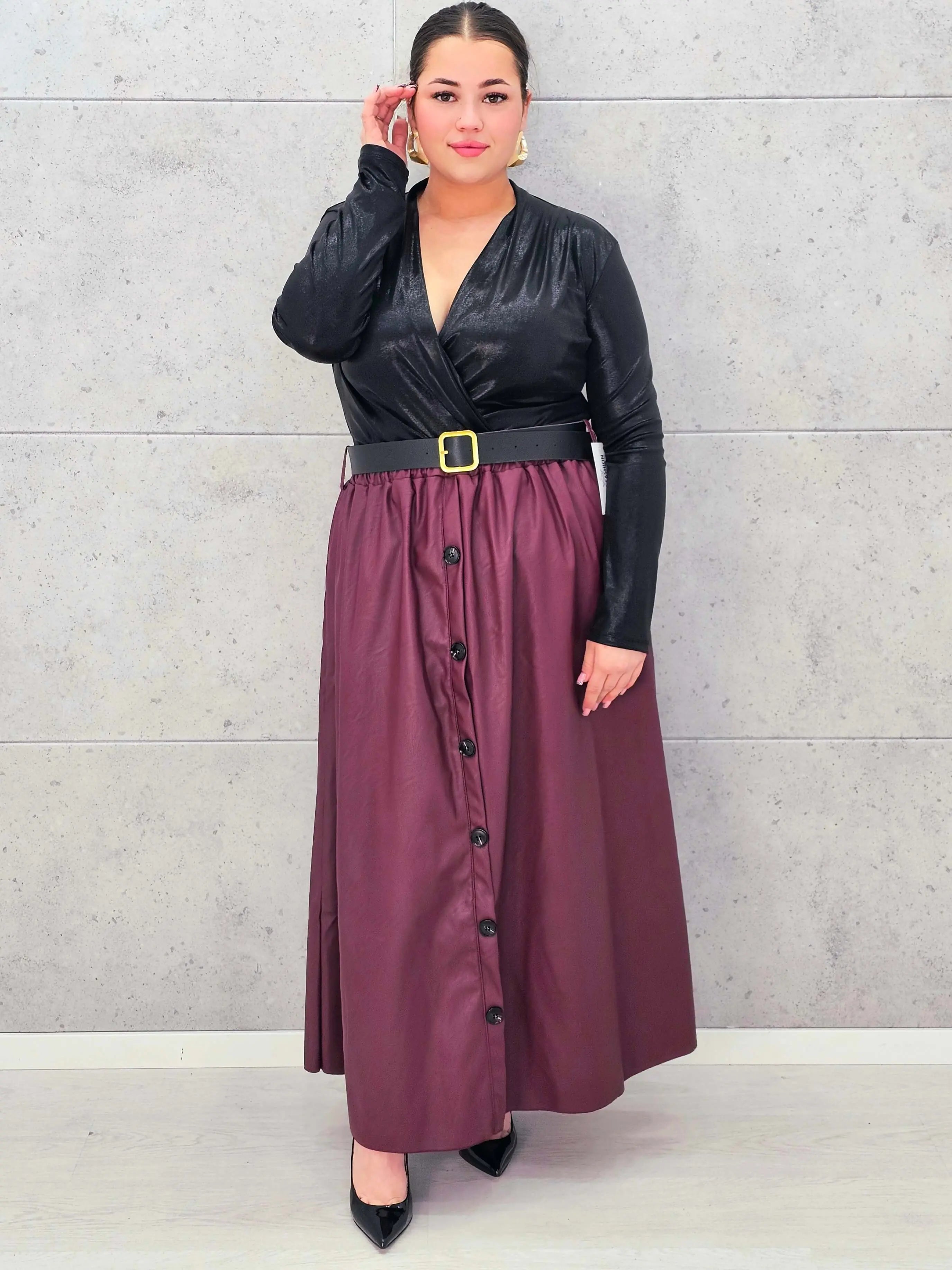 Spódnica Plus Size z Ekoskóry StylowaXL – Styl, Komfort i Kobiecy Detal dla Kobiet XXL Stylowa XL