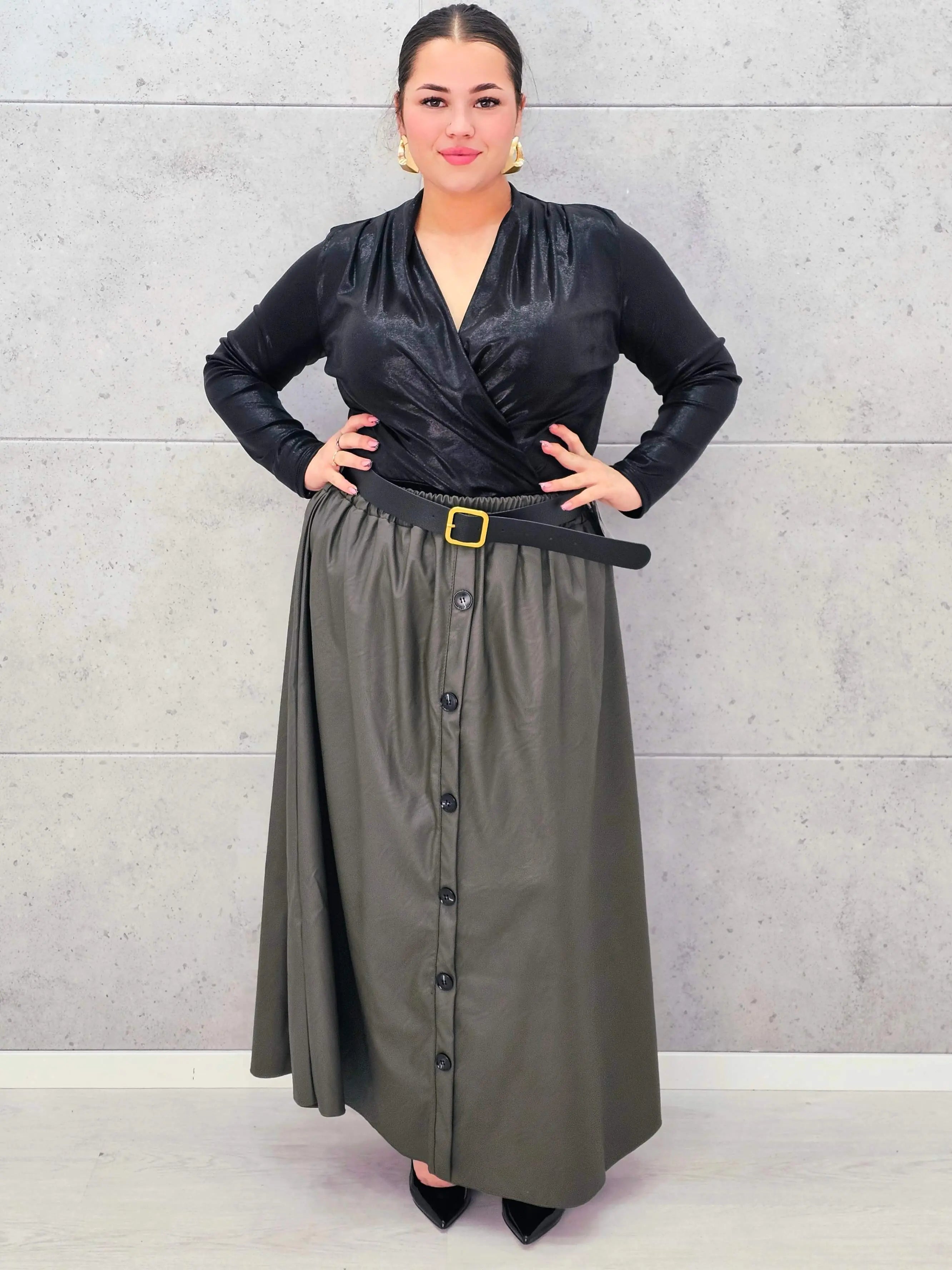 Spódnica Plus Size z Ekoskóry StylowaXL – Styl, Komfort i Kobiecy Detal dla Kobiet XXL Stylowa XL