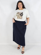 Spódnica midi plus size z kieszeniami – stylowa, wygodna i kobieca Stylowa XL