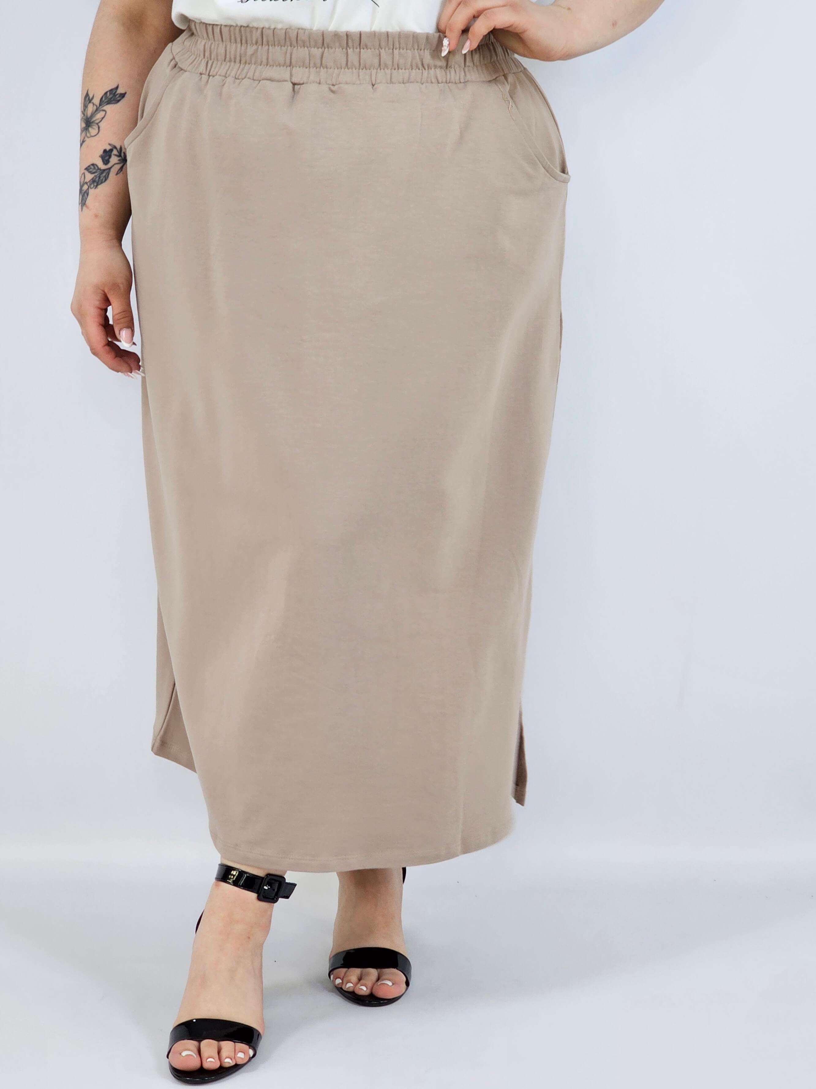 Spódnica midi plus size z kieszeniami – stylowa, wygodna i kobieca Stylowa XL