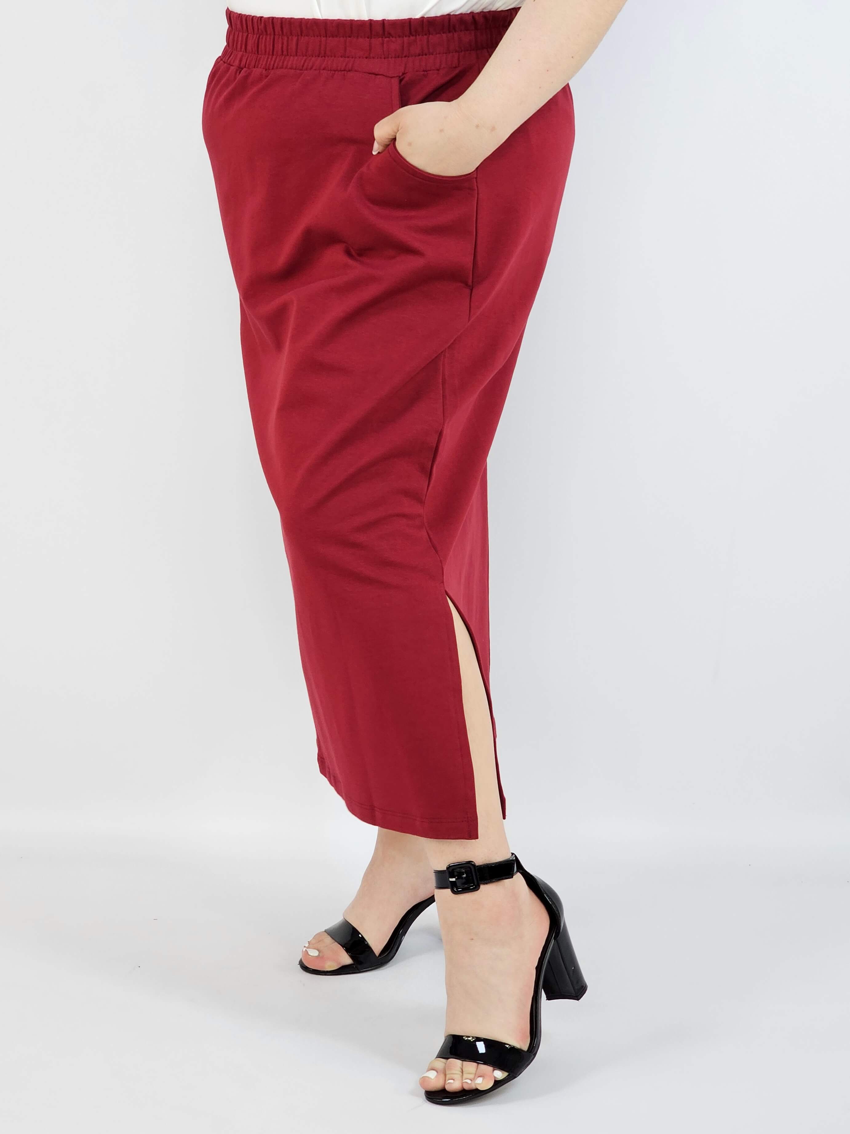 Spódnica midi plus size z kieszeniami – stylowa, wygodna i kobieca Stylowa XL