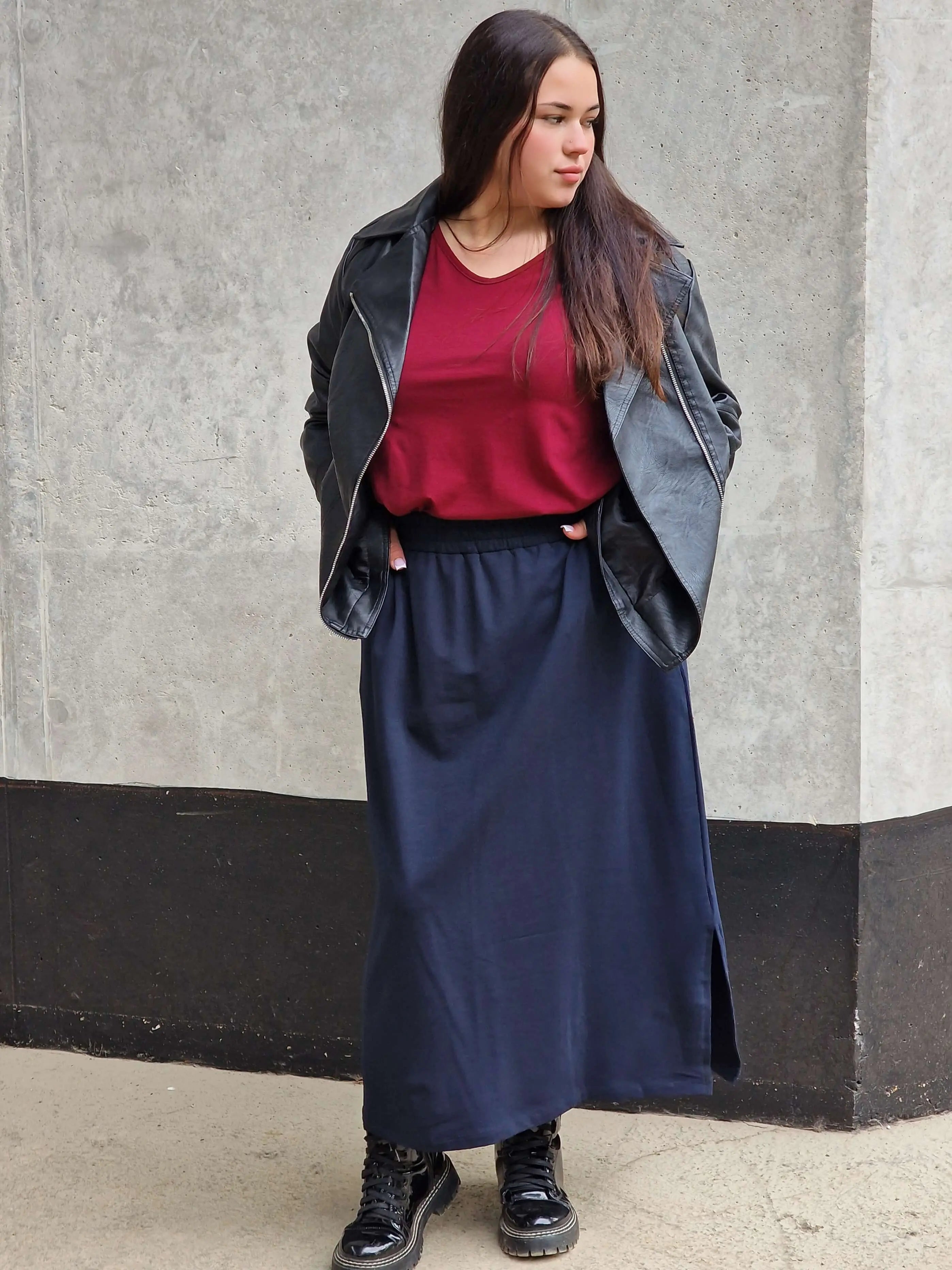 Spódnica midi plus size z kieszeniami – stylowa, wygodna i kobieca Stylowa XL