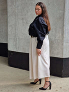 Spódnica midi z paskiem Stylowa XL