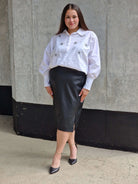 Spódnica ołówkowa z eco skóry POLSKI PRODUKT - rozmiary Stylowa XL