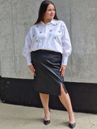 Spódnica ołówkowa z eco skóry POLSKI PRODUKT - rozmiary Stylowa XL