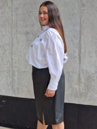 Spódnica ołówkowa z eco skóry POLSKI PRODUKT - rozmiary Stylowa XL