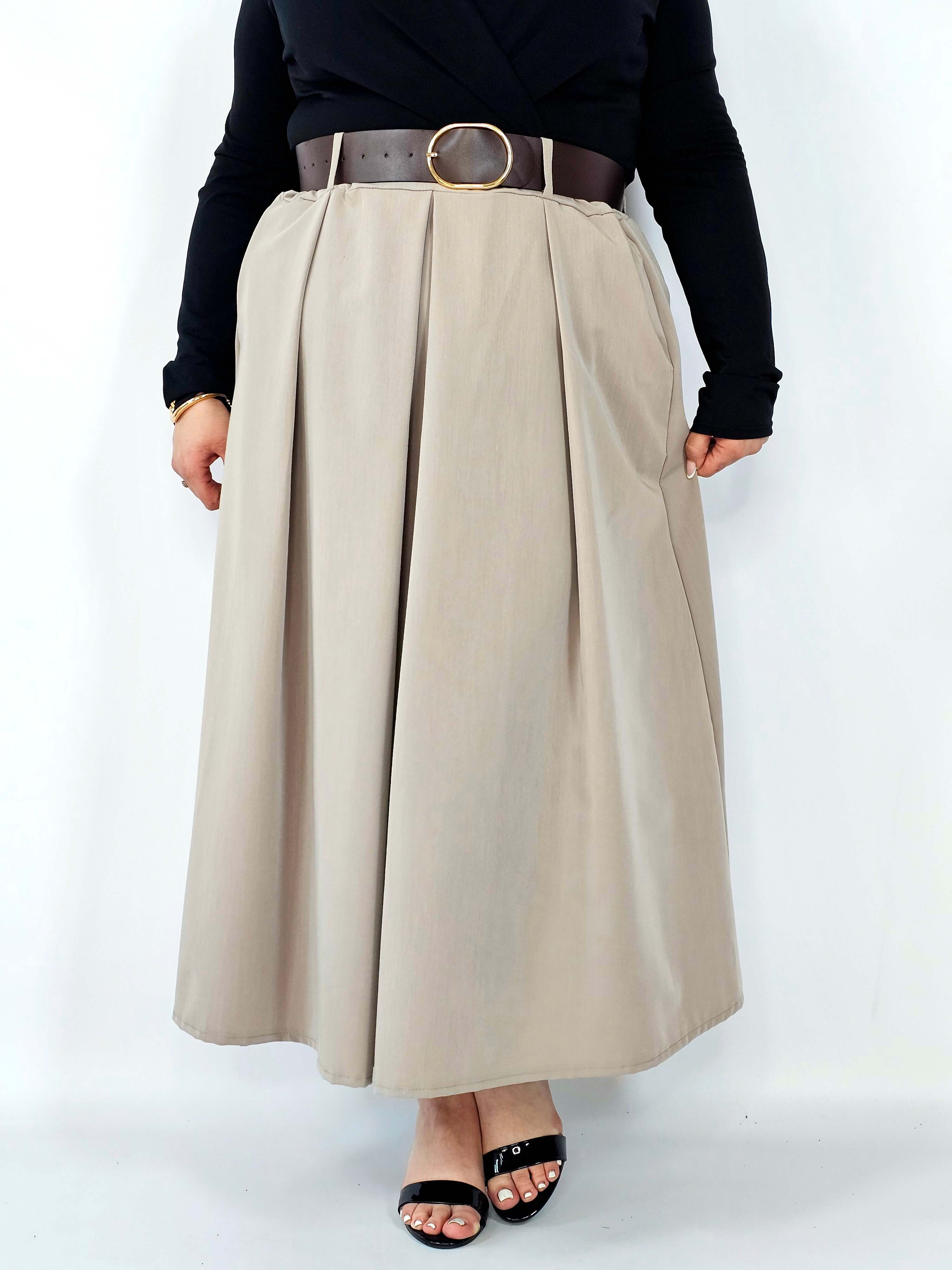 Spódnica plisowana midi StylowaXL – klasyczna elegancja w nowoczesnym wydaniu Stylowa XL