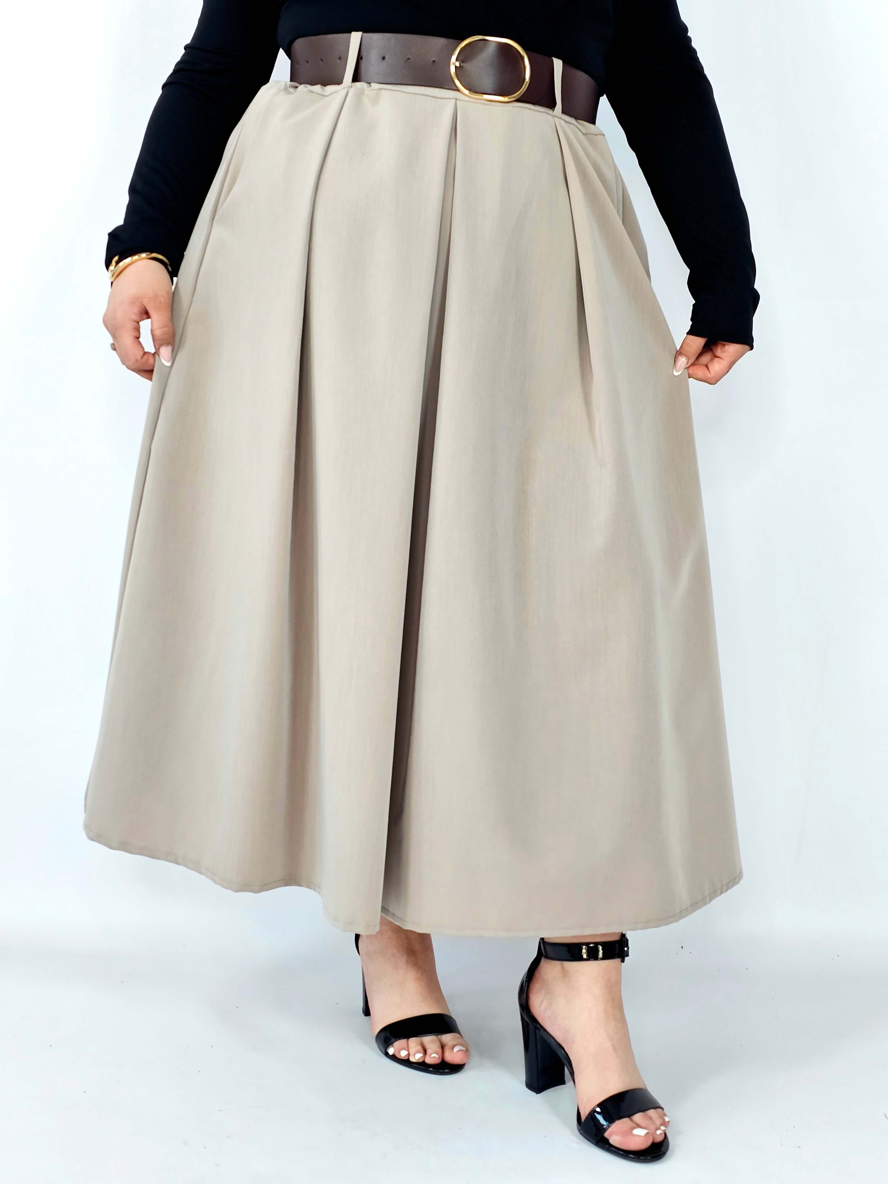 Spódnica plisowana midi StylowaXL – klasyczna elegancja w nowoczesnym wydaniu Stylowa XL