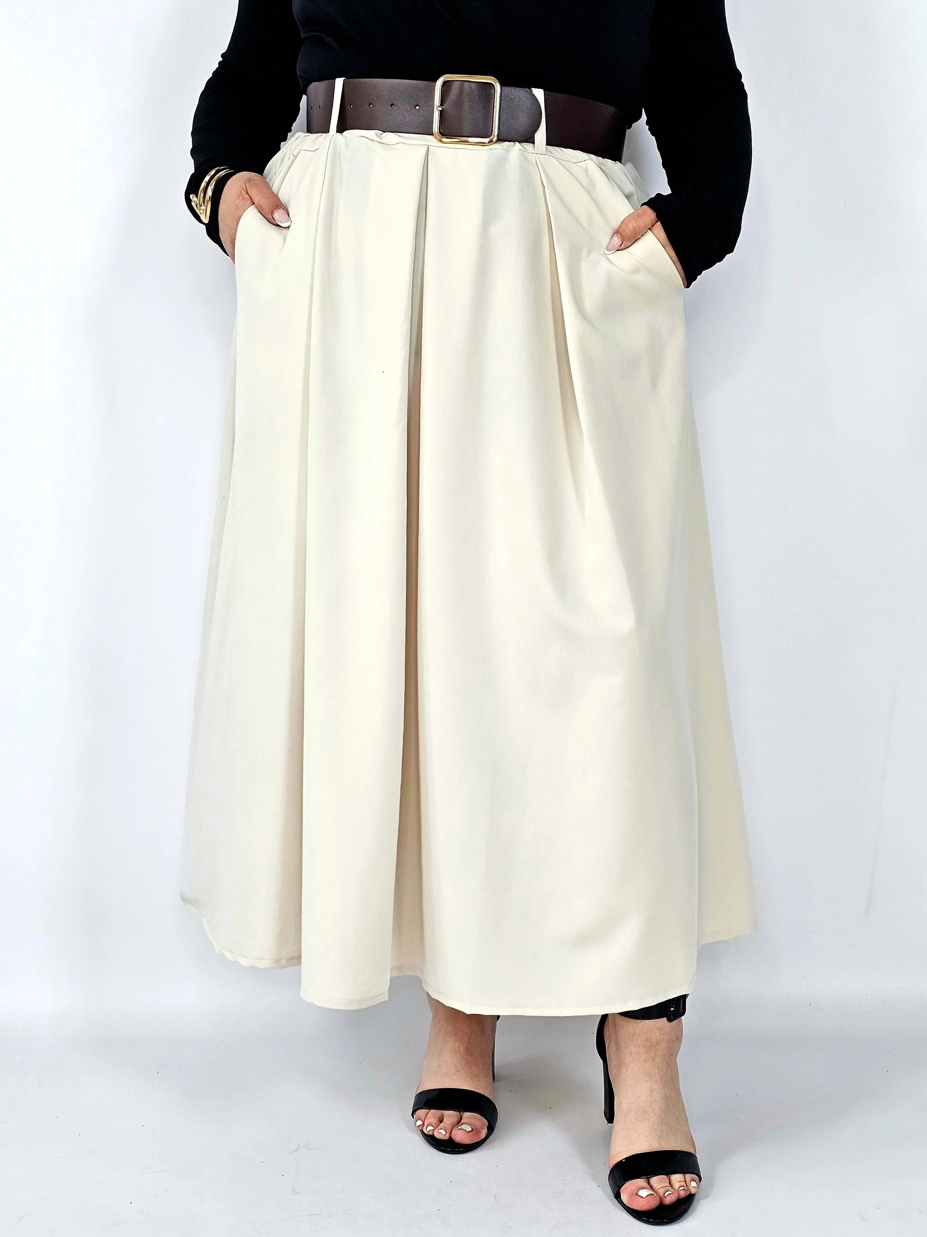 Spódnica plisowana midi StylowaXL – klasyczna elegancja w nowoczesnym wydaniu Stylowa XL