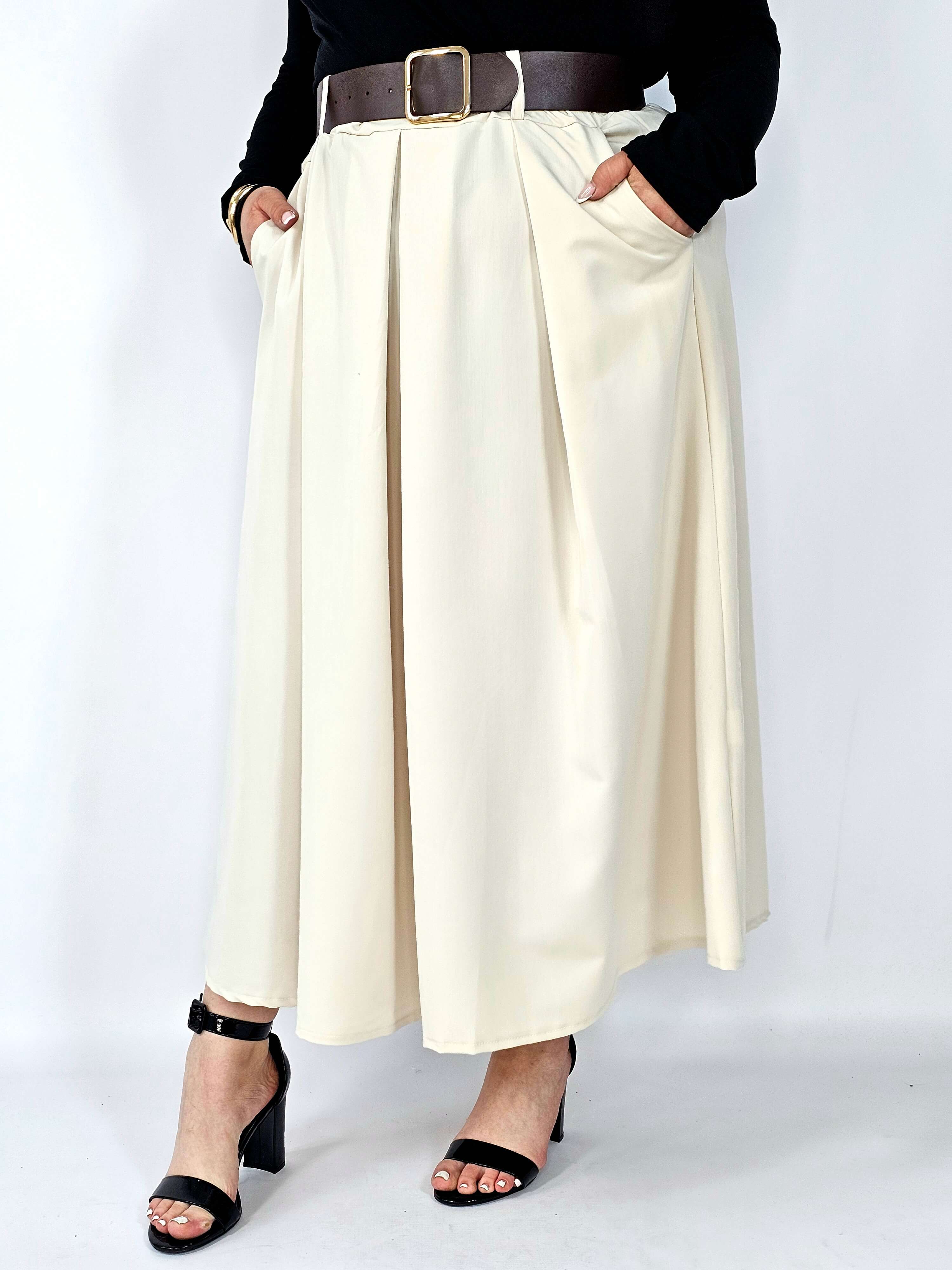 Spódnica plisowana midi StylowaXL – klasyczna elegancja w nowoczesnym wydaniu Stylowa XL