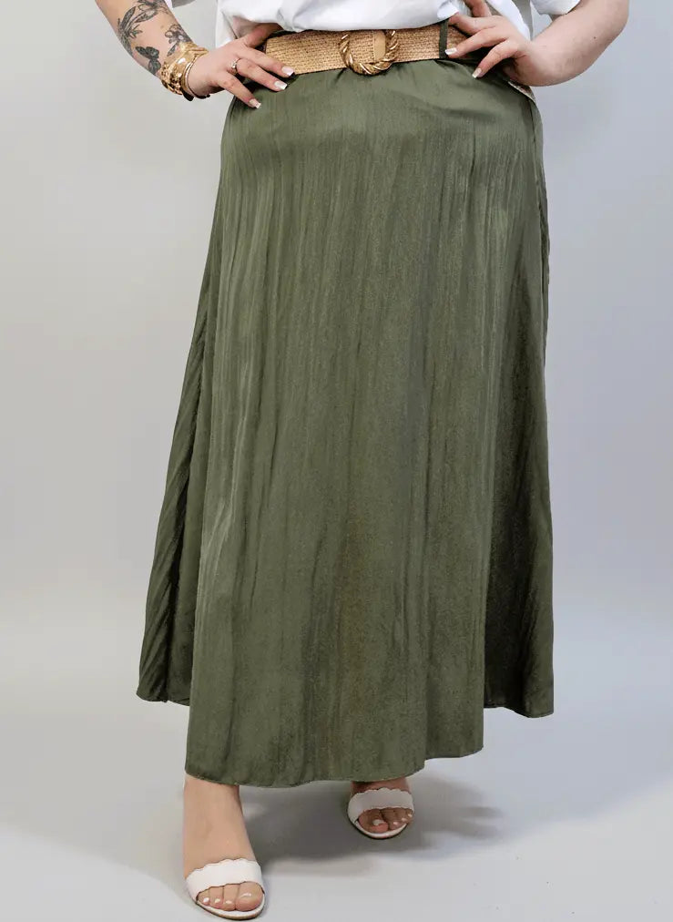 Spódnica plus size – długa spódnica maxi o lekkim, swobodnym kroju Stylowa XL