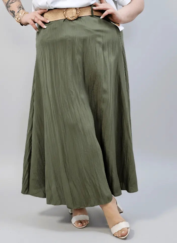 Spódnica plus size – długa spódnica maxi o lekkim, swobodnym kroju Stylowa XL