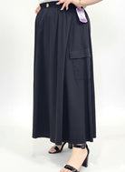 Spódnica plus size długa z gumką i kieszeniami – modna spódnica damska XXL Stylowa XL
