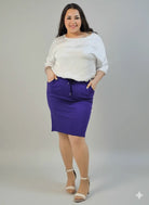 Spódnica plus size gnieciuchowa – wygodna spódnica XXL na co dzień Stylowa XL