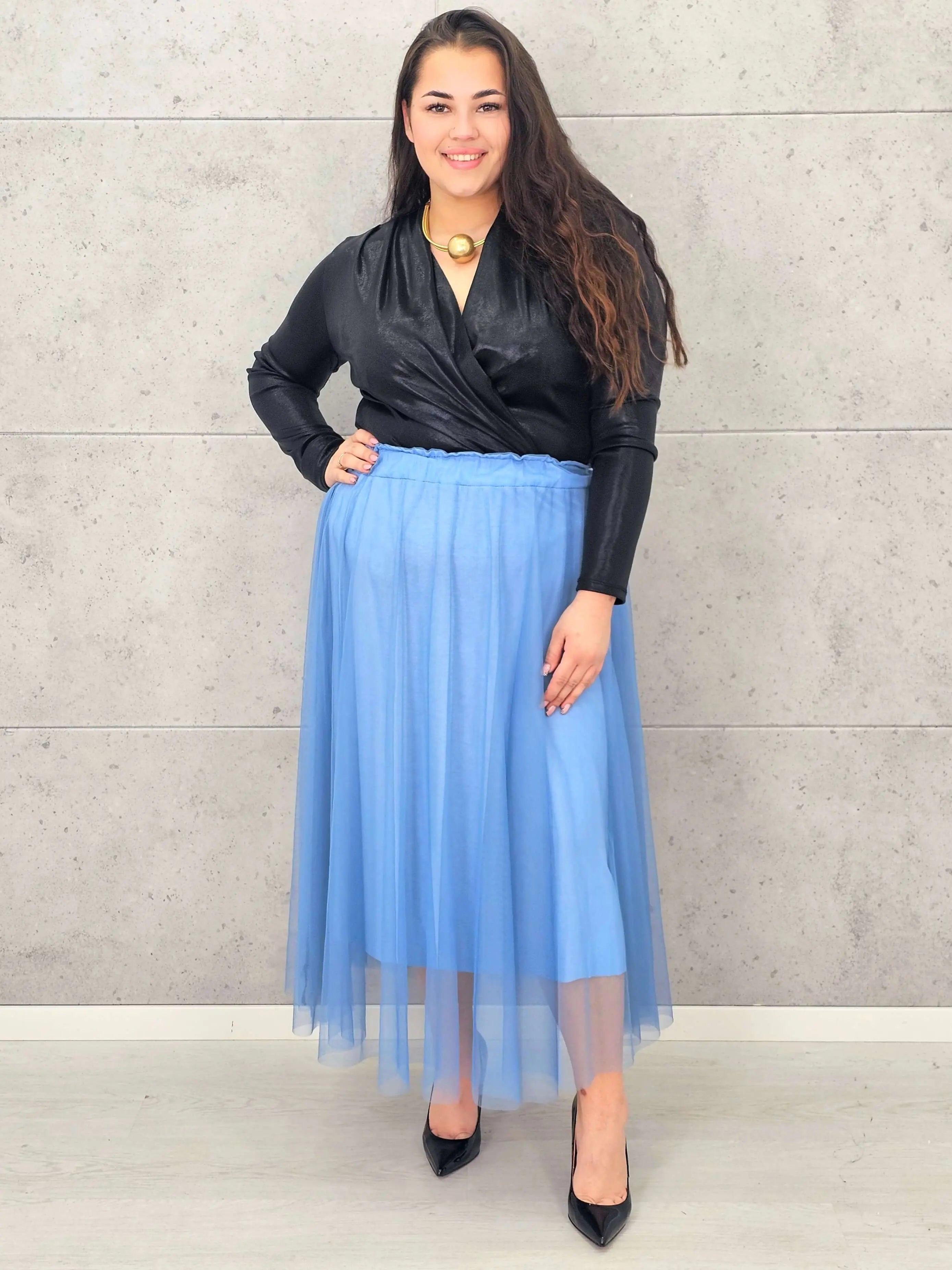 Spódnica plus size tiulowa midi – zwiewna, lekka i kobieca propozycja XXL Stylowa XL