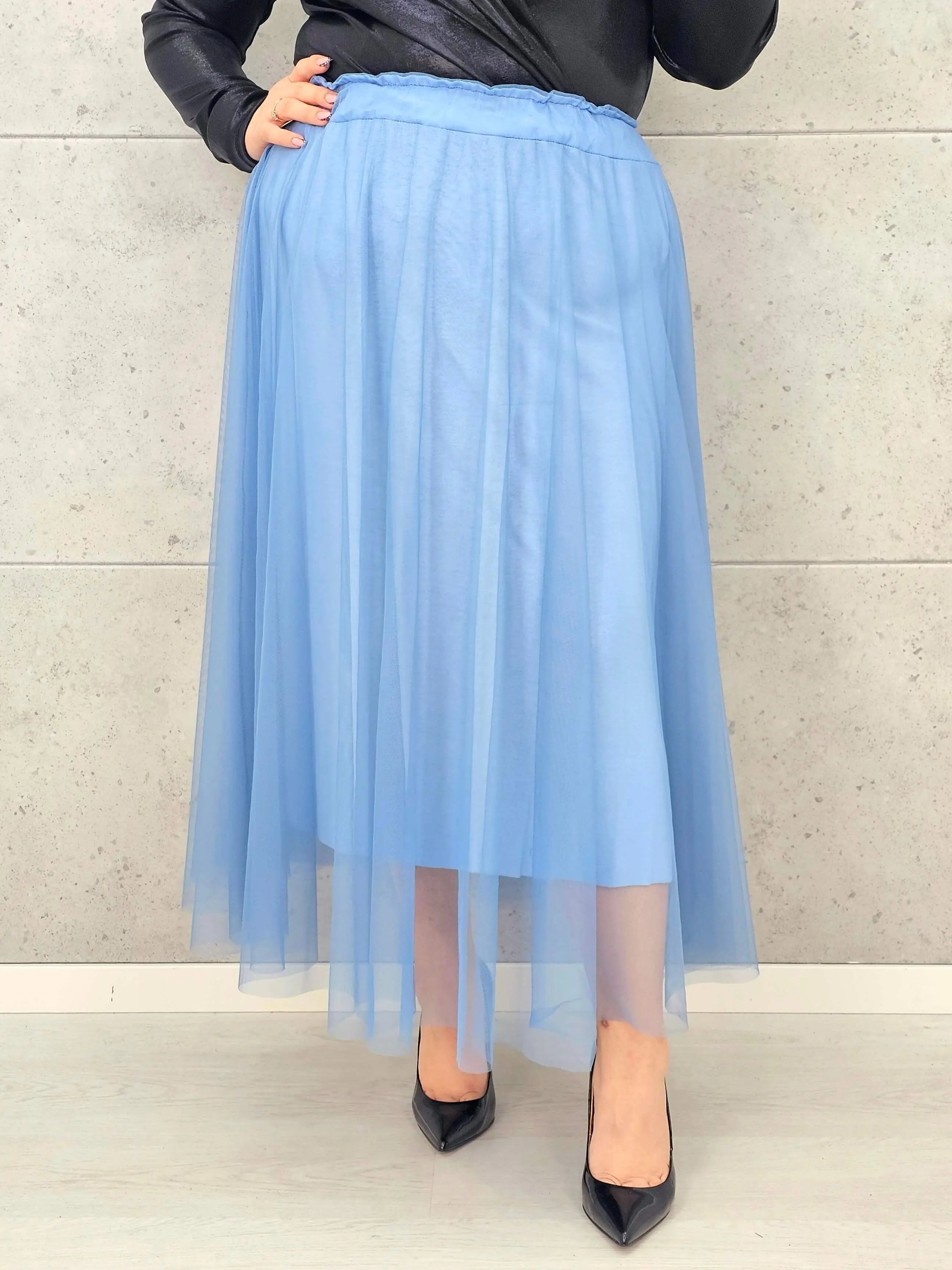 Spódnica plus size tiulowa midi – zwiewna, lekka i kobieca propozycja XXL Stylowa XL