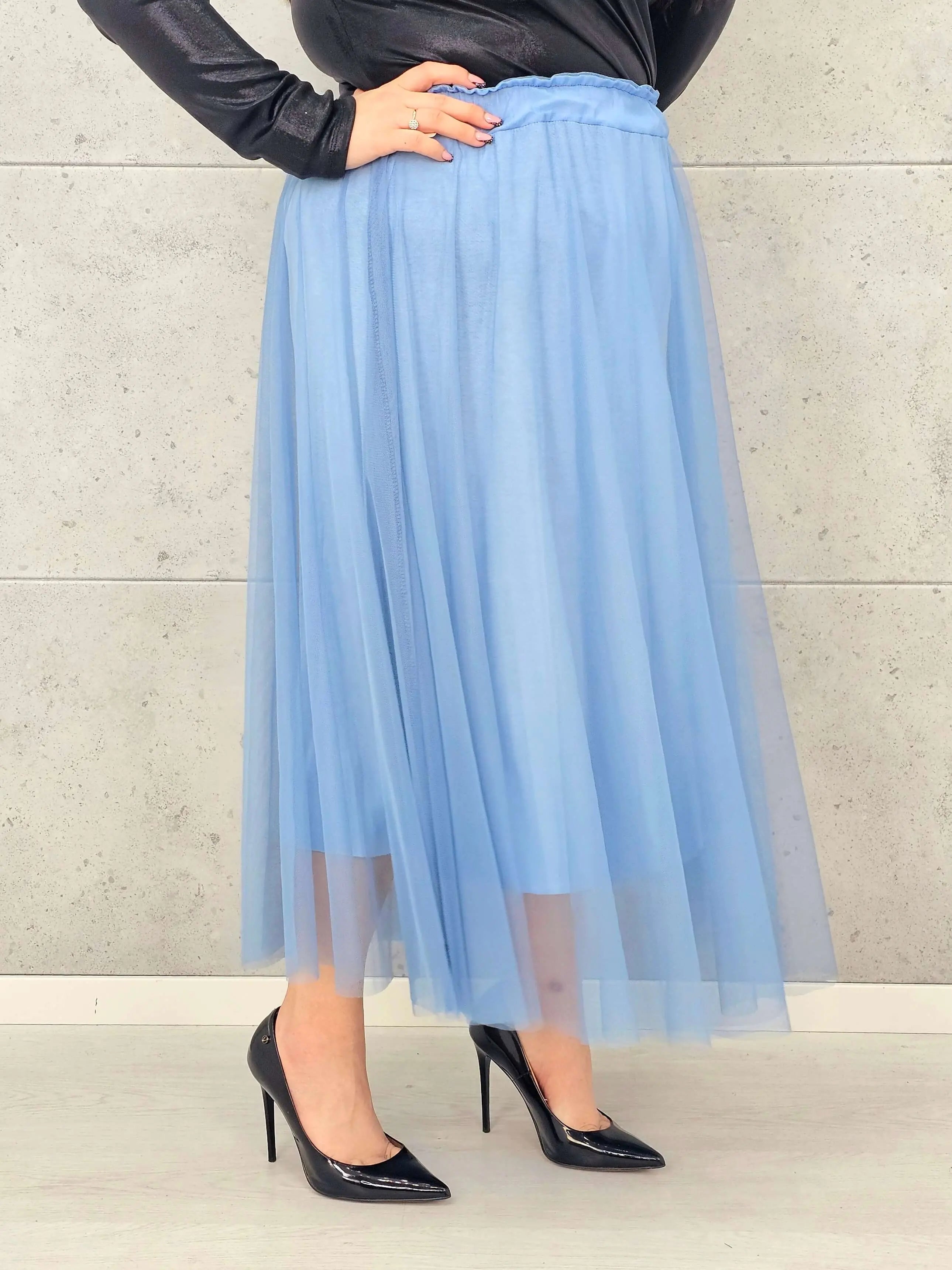 Spódnica plus size tiulowa midi – zwiewna, lekka i kobieca propozycja XXL Stylowa XL
