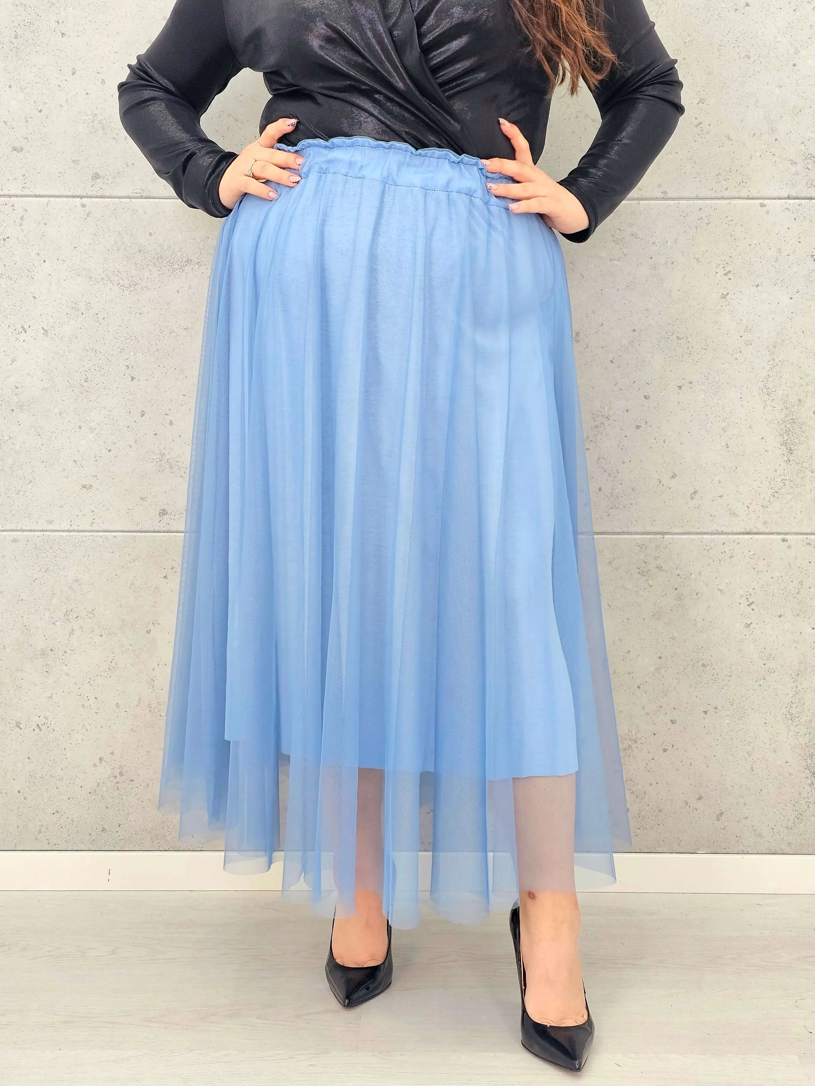 Spódnica plus size tiulowa midi – zwiewna, lekka i kobieca propozycja XXL Stylowa XL