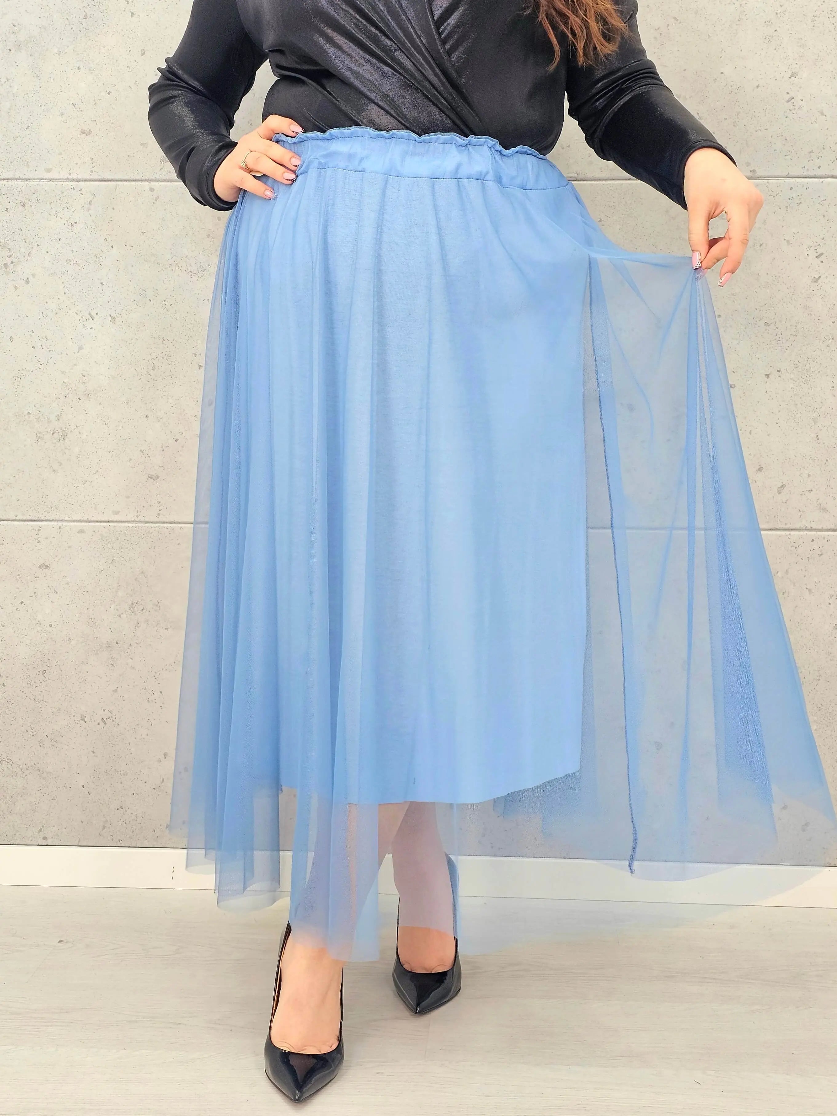 Spódnica plus size tiulowa midi – zwiewna, lekka i kobieca propozycja XXL Stylowa XL