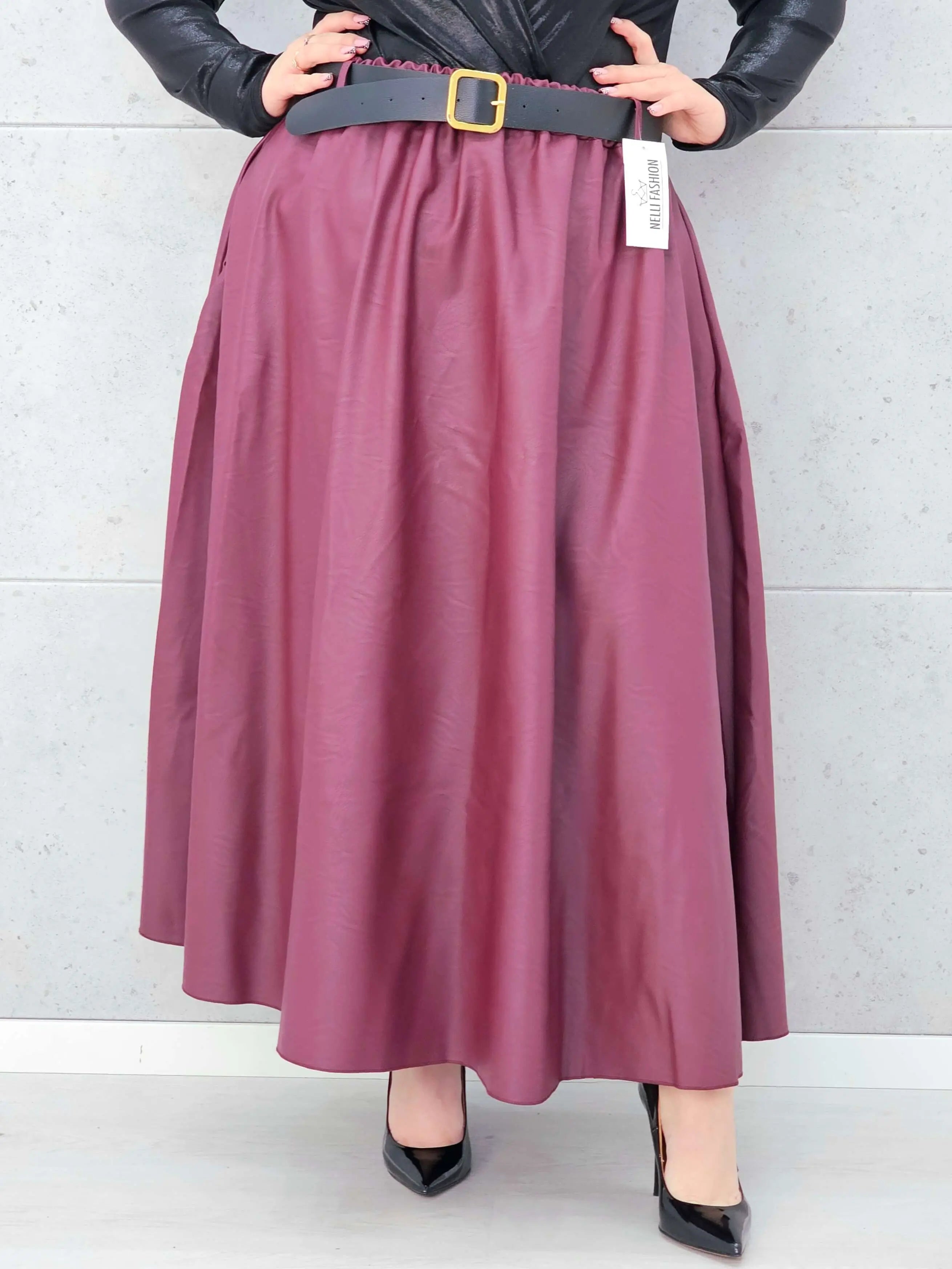 Spódnica z Ekoskóry Plus Size StylowaXL – Elegancja i Wygoda dla Kobiet XXL Stylowa XL