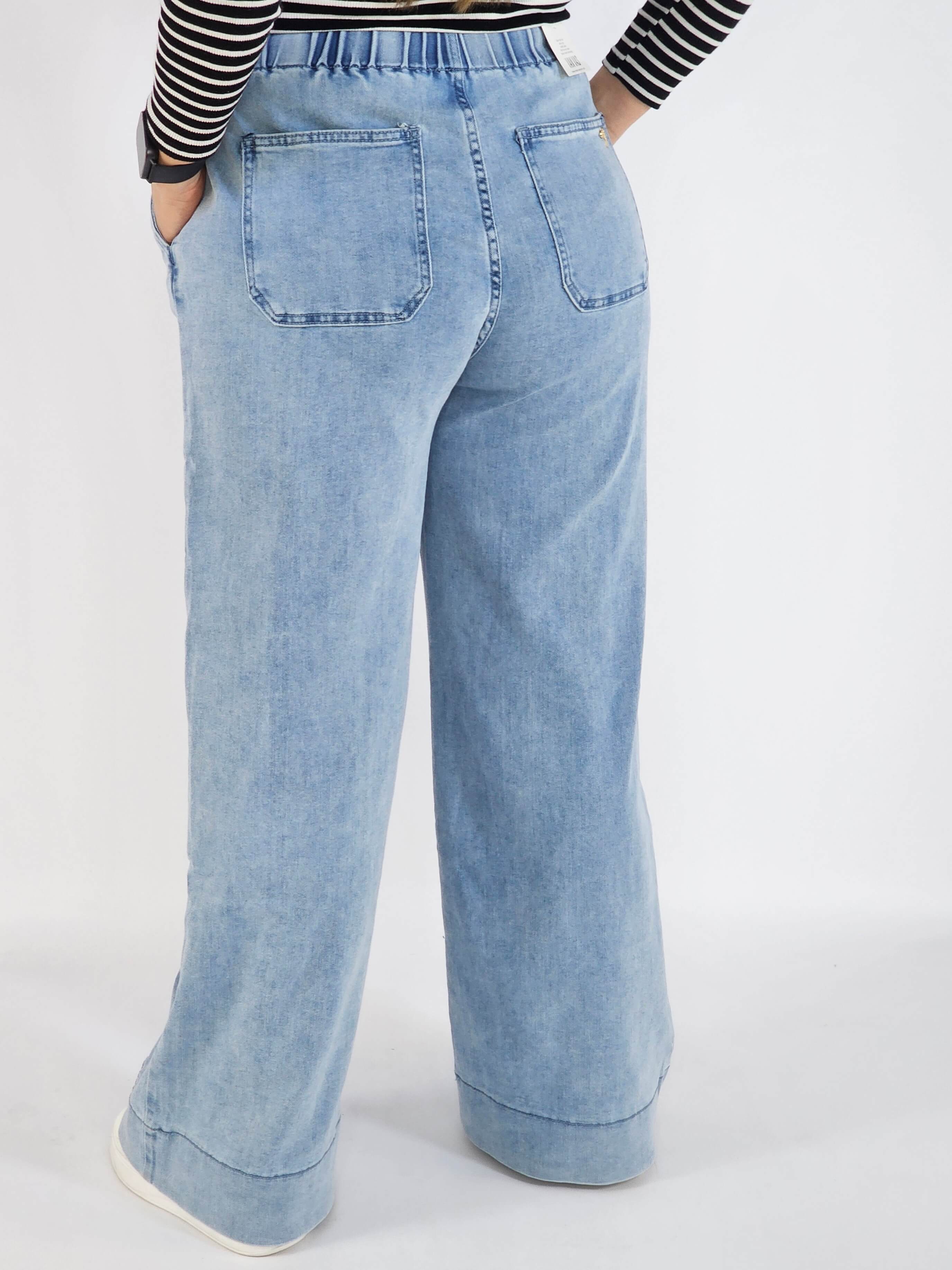 Spodnie Plus Size Jasne Jeansy z Gumką w Pasie – Wygodne i Stylowe XXL Stylowa XL