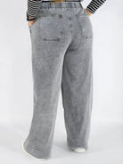 Spodnie Plus Size Szare Jeansy z Gumką w Pasie – Wygodne i Stylowe XXL Stylowa XL