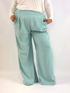 Spodnie Plus Size Szerokie Eleganckie Z Wysokim Stanem Stylowa XL