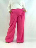 Spodnie Plus Size Szerokie Eleganckie Z Wysokim Stanem Stylowa XL