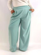 Spodnie Plus Size Szerokie Eleganckie Z Wysokim Stanem Stylowa XL