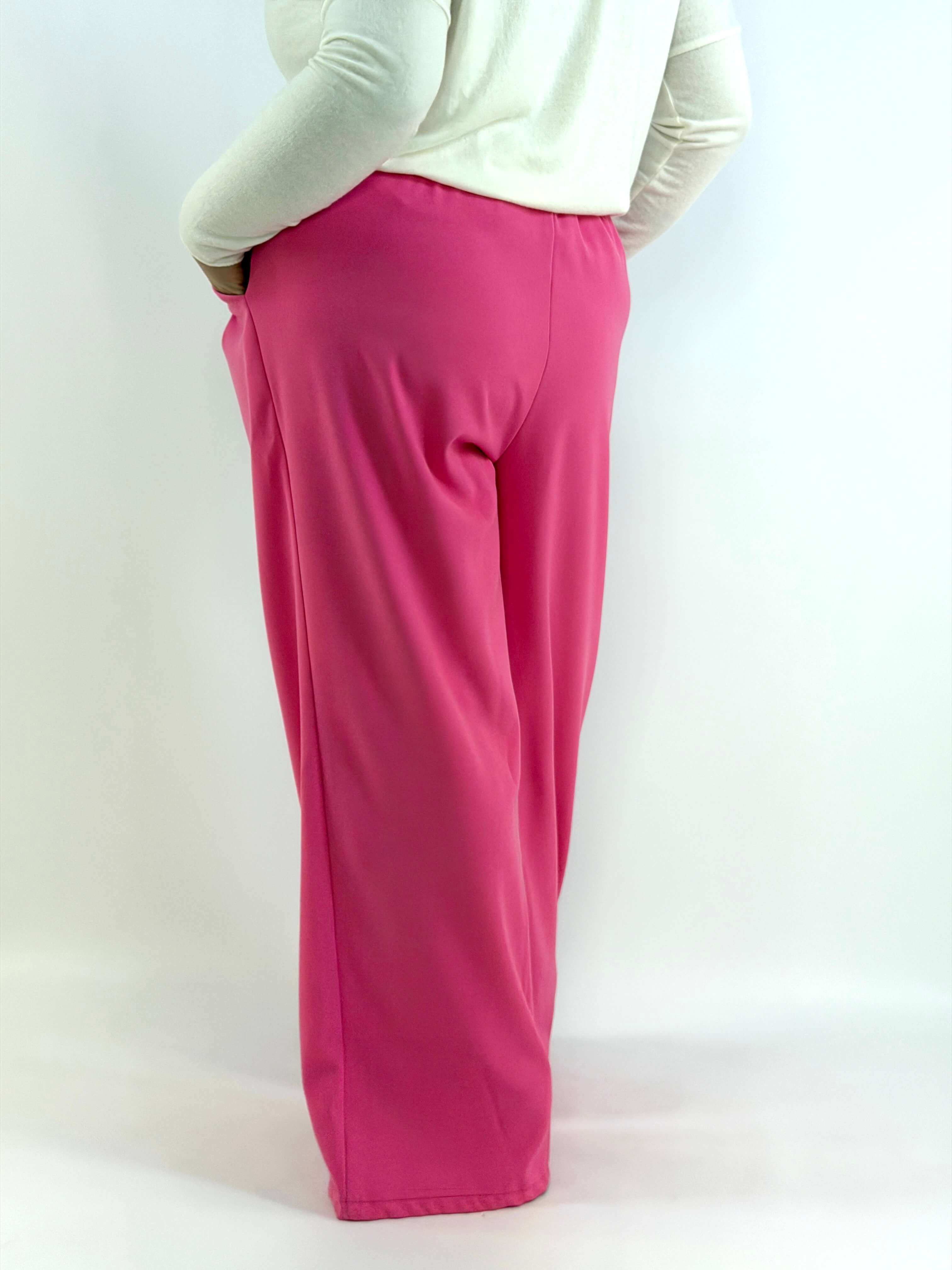 Spodnie Plus Size Szerokie Eleganckie Z Wysokim Stanem Stylowa XL